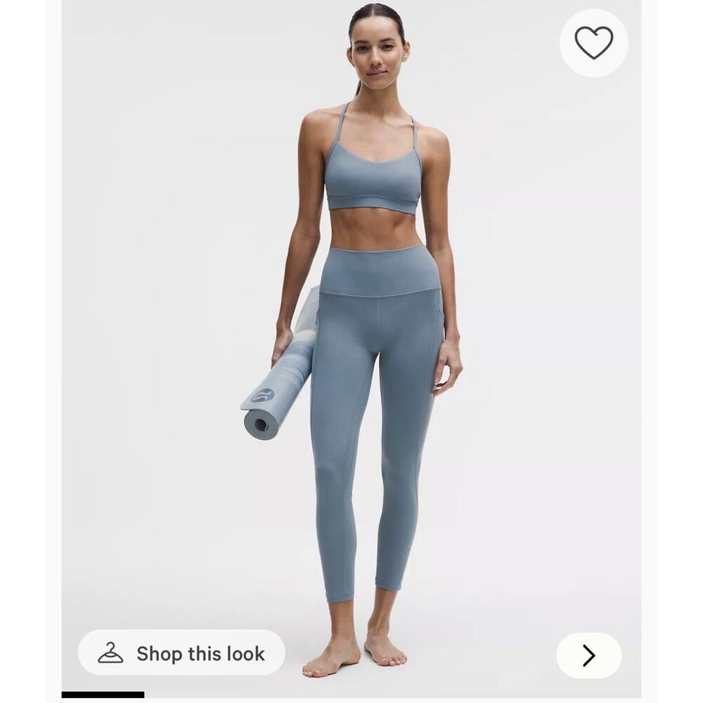 Lululemon Align Leggings With Pockets 25” Steel Blue Size 10 - Picture 6 of 6
